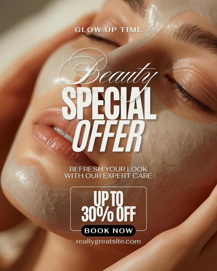 Beauty special — refresh your look with expert care. Book your facial today. 🤍